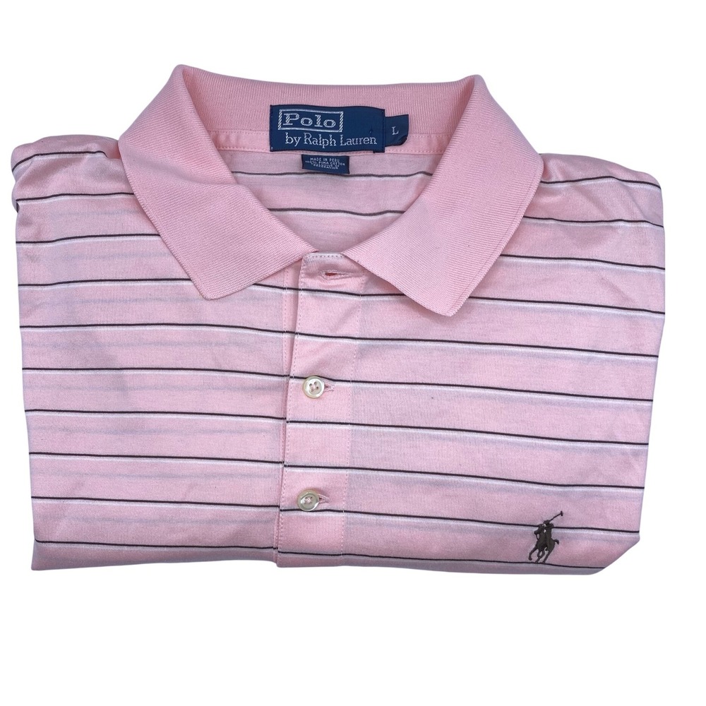Polo by Ralph Lauren Pink Striped Men's Shirt